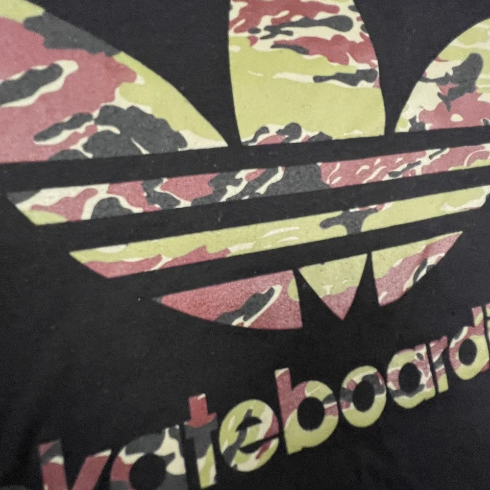 Adidas Skateboarding T-Shirt Mens M Black Camo Trefoil Logo Tee Street‎ Sporty